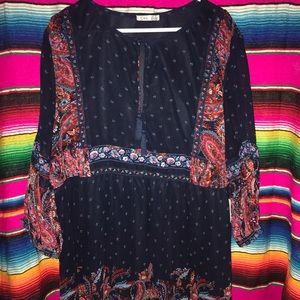 DEX boho dress with tassels